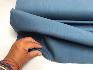 Twillvævet denim - storm blue med stræk